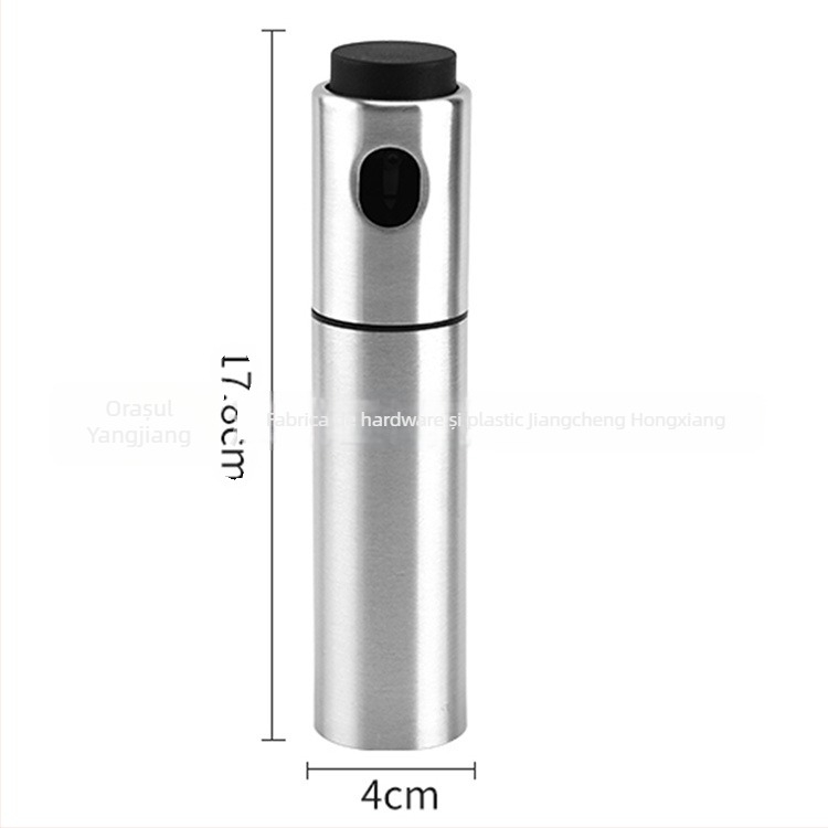 Sticlă spray pentru ulei din oțel inoxidabil, tip spray, cu deschidere și închidere automate, design modern minimalist, cu logo imprimat