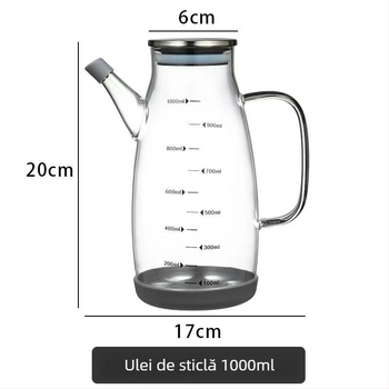 Sticlă de ulei pentru bucătărie, etanșă, capacitate mare, pentru sos de soia și oțet