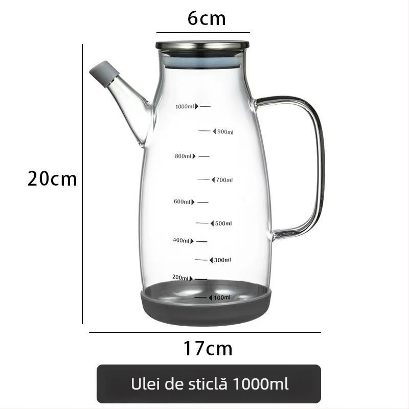 Sticlă de ulei pentru bucătărie, etanșă, capacitate mare, pentru sos de soia și oțet