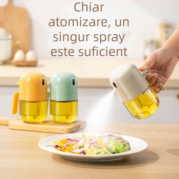 Sticlă de pulverizare a uleiului, material PP, design anti-ulecare, stil modern minimalist, funcție de pulverizare prin apăsare
