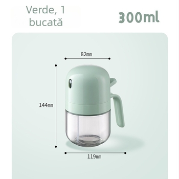 Sticlă de pulverizare a uleiului, material PP, design anti-ulecare, stil modern minimalist, funcție de pulverizare prin apăsare