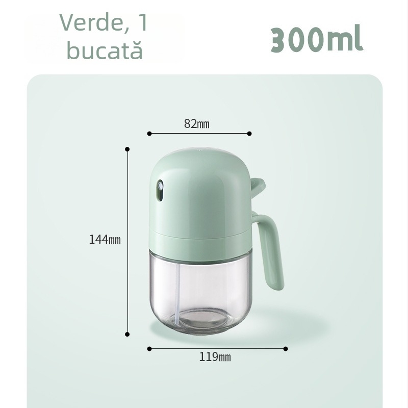 Sticlă de pulverizare a uleiului, material PP, design anti-ulecare, stil modern minimalist, funcție de pulverizare prin apăsare