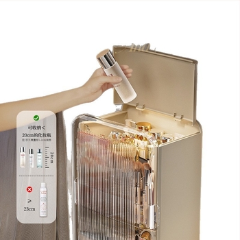 Cutie de depozitare pentru cosmetice în stil lux ușor, protecție împotriva prafului pentru masă de machiaj, organizator de birou cu sertare, capacitate 3-5 L