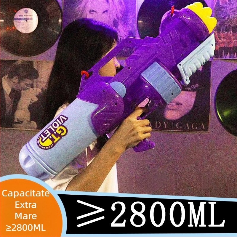 Puști de apă pentru copii — plastic, capacitate 2800 ml, ambalaj PP, potrivit pentru copii 7–14 ani