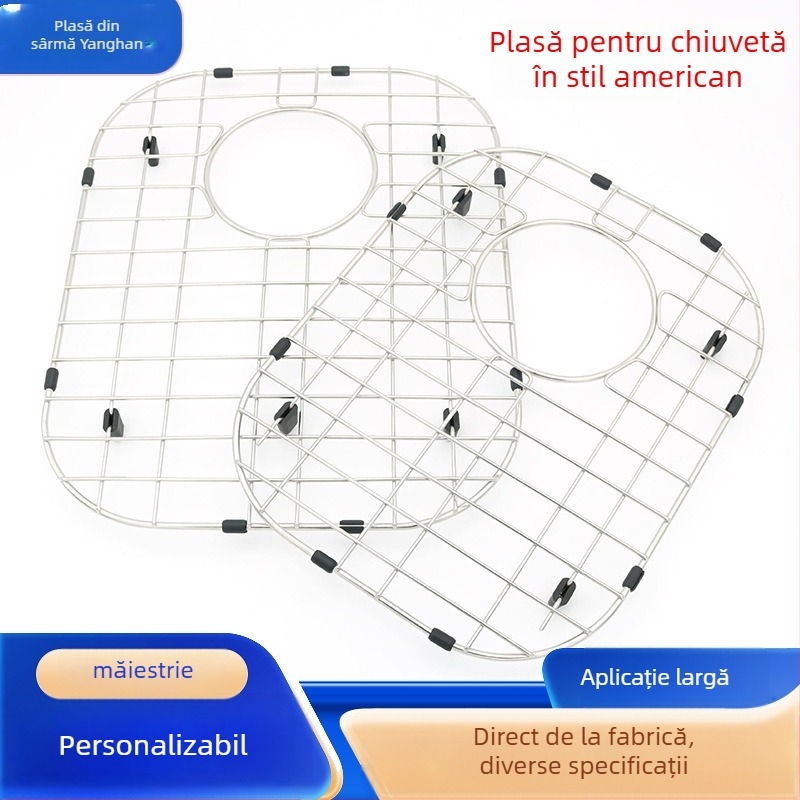 Grilă de drenaj pentru bucătărie din oțel inoxidabil 304, fără montaj, funcție de drenare, Hengshui, China