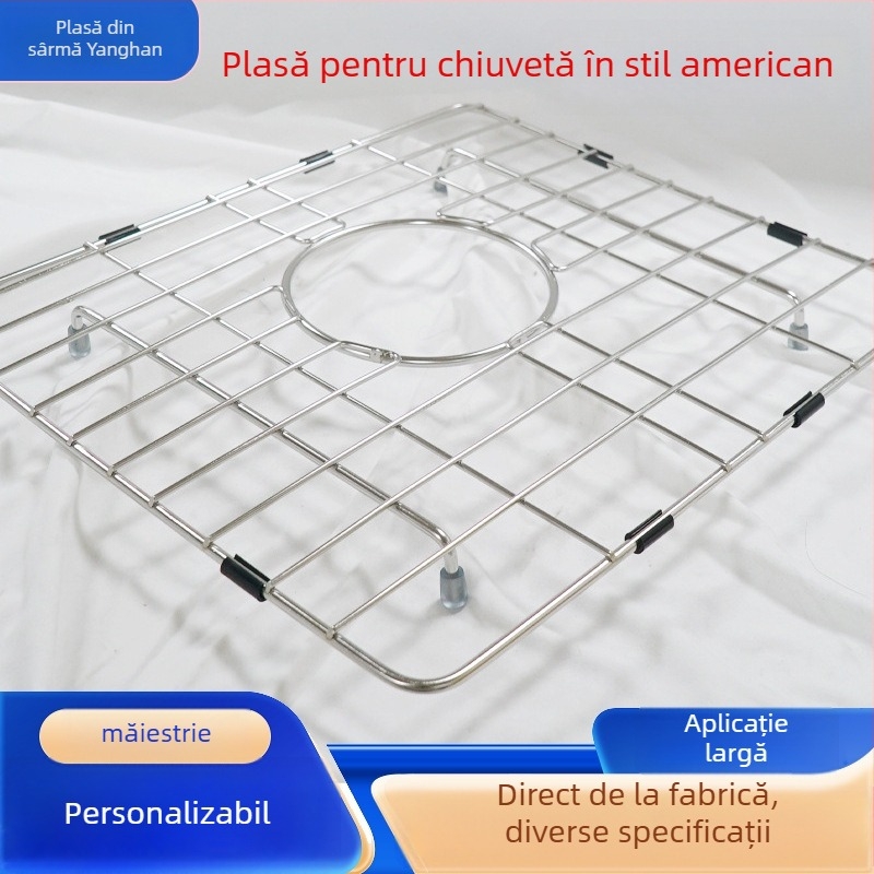 Grilă de drenaj pentru bucătărie din oțel inoxidabil 304, fără montaj, funcție de drenare, Hengshui, China
