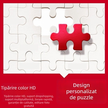 Puzzle plat din lemn — Personalizabil 500/1000 piese, DIY cu desene personalizate