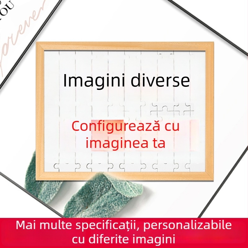 Puzzle plat din lemn — Personalizabil 500/1000 piese, DIY cu desene personalizate