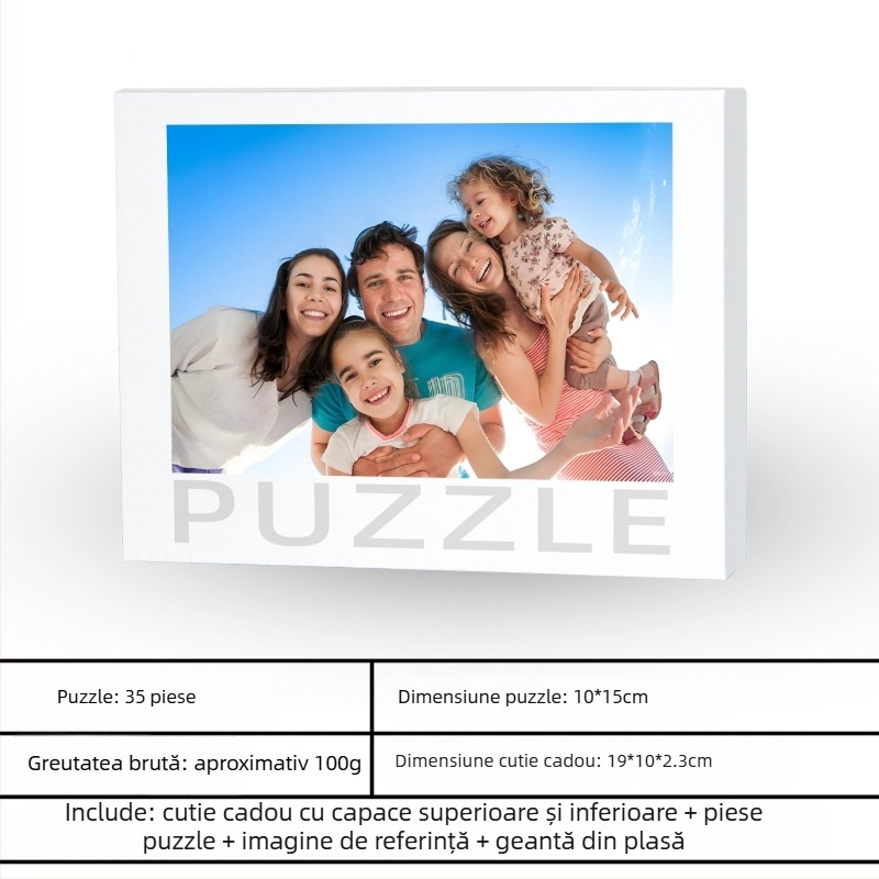 Puzzle plat din lemn — Personalizabil 500/1000 piese, DIY cu desene personalizate