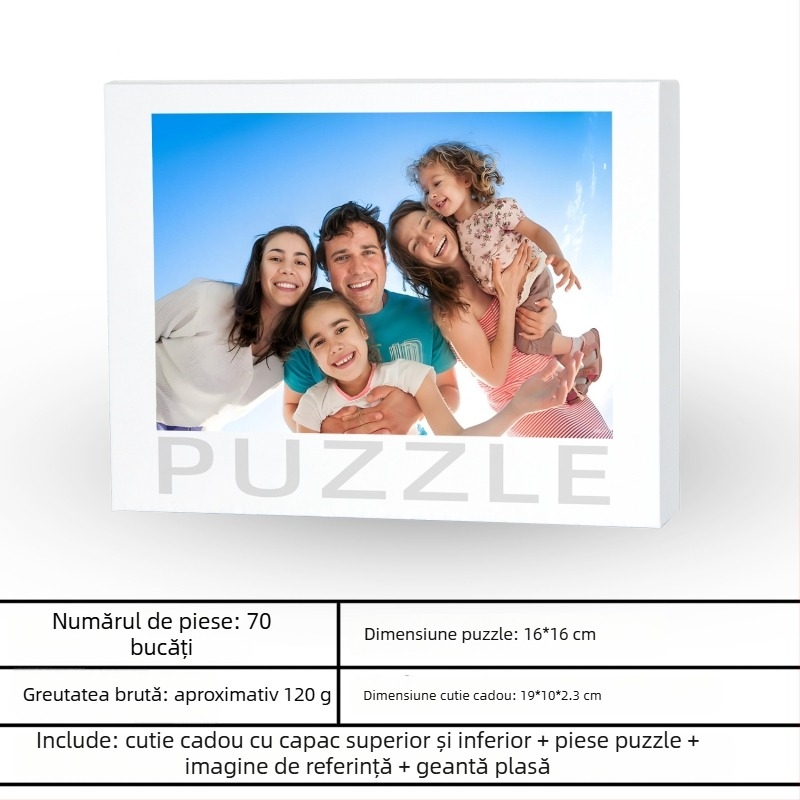 Puzzle plat din lemn — Personalizabil 500/1000 piese, DIY cu desene personalizate