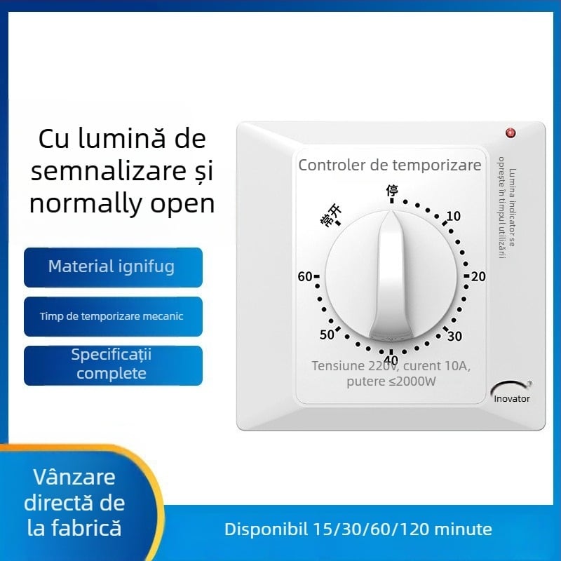 Timer mecanic de 60 minute pentru pompă de apă, 220V, montaj tip 86