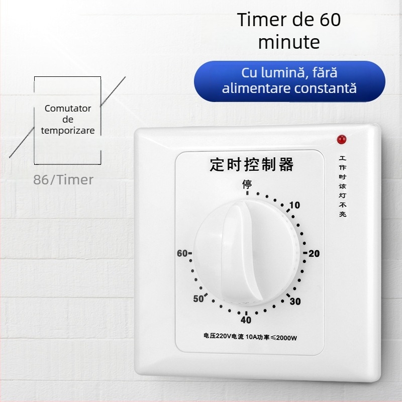 Timer mecanic de 60 minute pentru pompă de apă, 220V, montaj tip 86