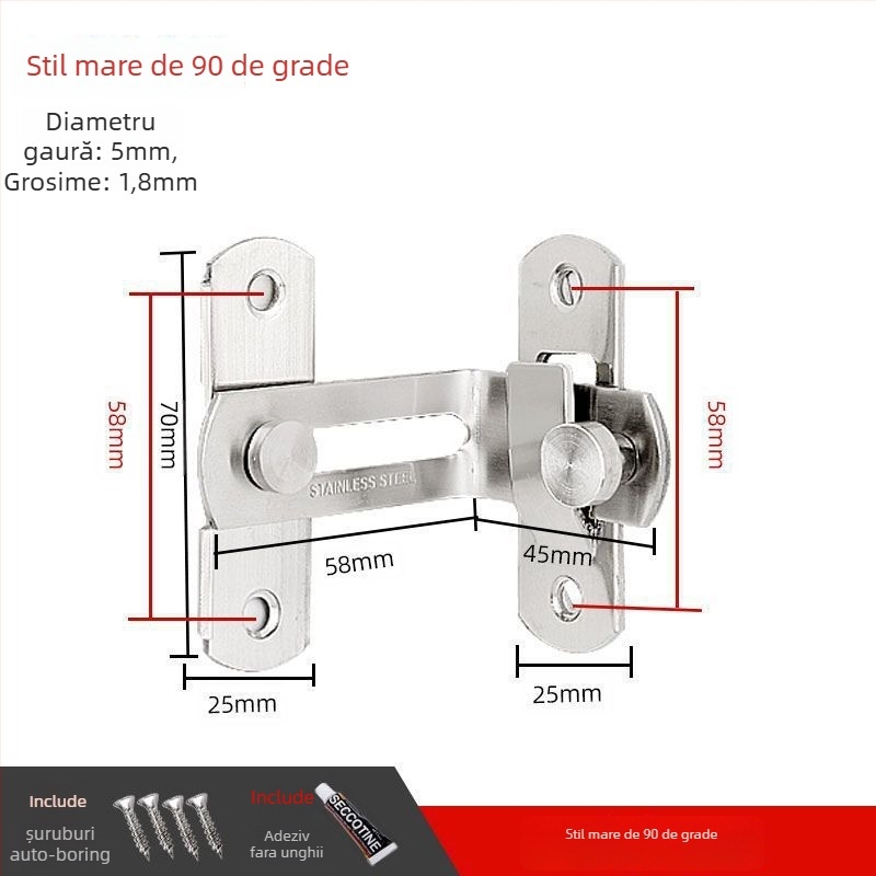 Încuietoare de ușă tip fluture – Brand Unique – Stil modern simplu