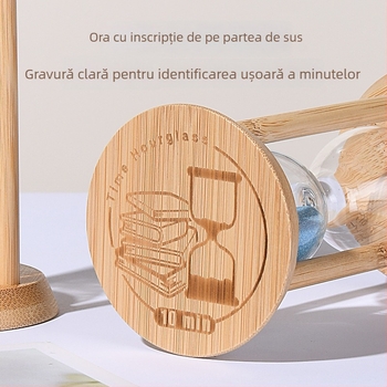 Clepsidră luminoasă pentru copii, anti-cadere, sticlă borosilicată suflată, 3/5/10/30 minute, ornament cu nisip lichid