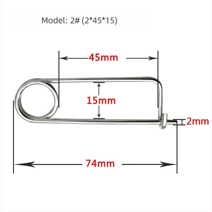 Lan Yue știfturi cu arc din oțel carbon, știfturi de siguranță, tip dreptunghiular, zincate, DIN11023 standard, pini de poziționare