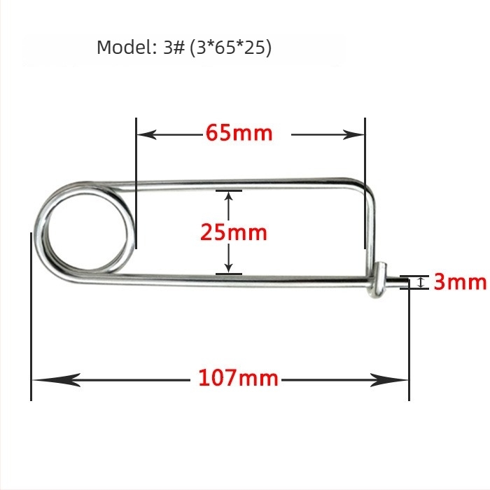 Lan Yue știfturi cu arc din oțel carbon, știfturi de siguranță, tip dreptunghiular, zincate, DIN11023 standard, pini de poziționare