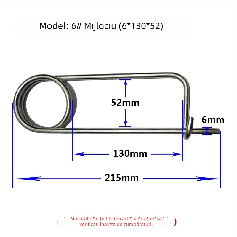 Lan Yue știfturi cu arc din oțel carbon, știfturi de siguranță, tip dreptunghiular, zincate, DIN11023 standard, pini de poziționare