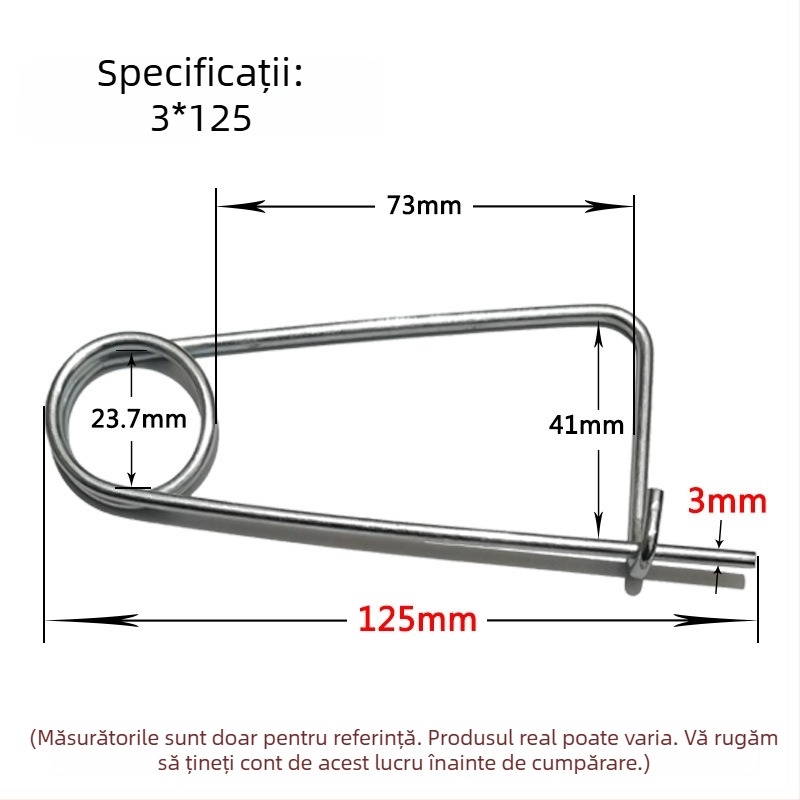 Lan Yue știfturi cu arc din oțel carbon, știfturi de siguranță, tip dreptunghiular, zincate, DIN11023 standard, pini de poziționare