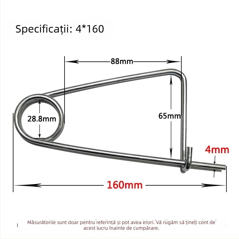 Lan Yue știfturi cu arc din oțel carbon, știfturi de siguranță, tip dreptunghiular, zincate, DIN11023 standard, pini de poziționare