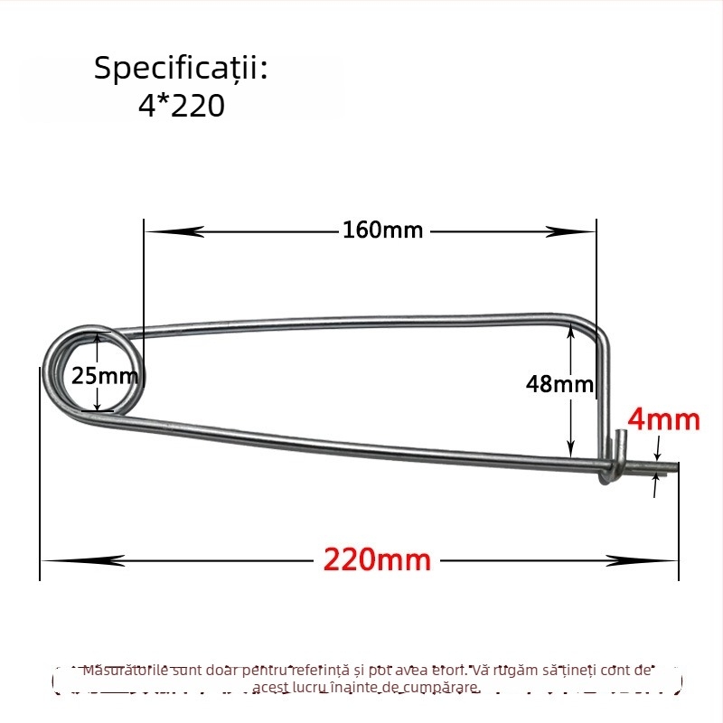 Lan Yue știfturi cu arc din oțel carbon, știfturi de siguranță, tip dreptunghiular, zincate, DIN11023 standard, pini de poziționare
