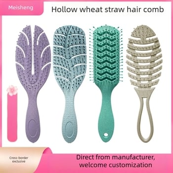 Pieptene de masaj pentru păr – din paie de grâu și nailon, dual-use umed/uscat, origine Ningbo