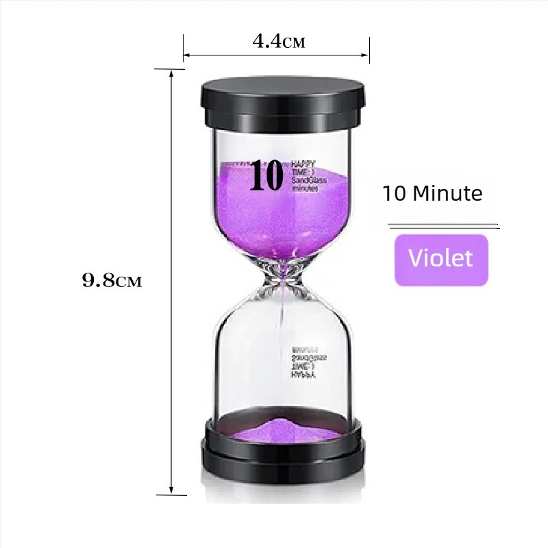 Clepsidră de sticlă, realizată manual, 30 de minute, set decorativ pentru birou