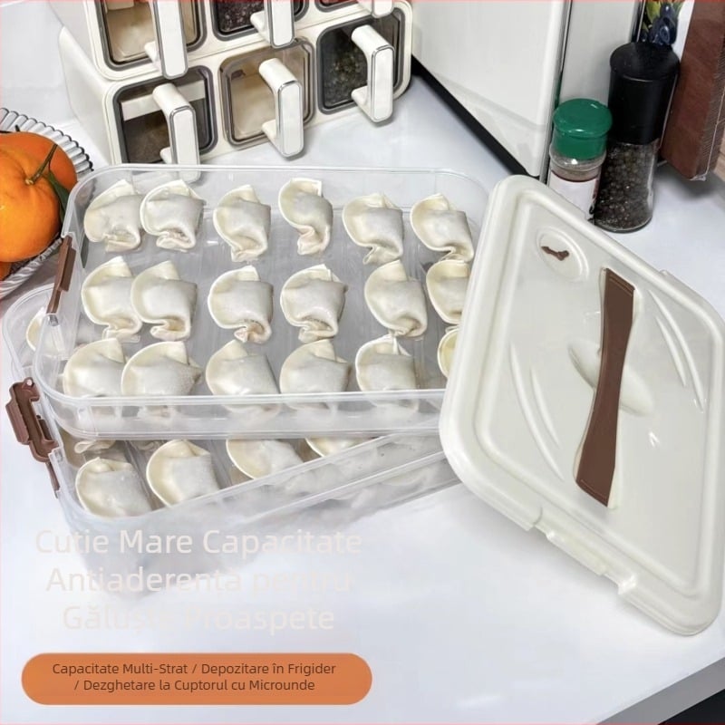 Cutie pentru colțunași, mare capacitate, multistrat, din plastic, păstrează prospețimea, sigilată