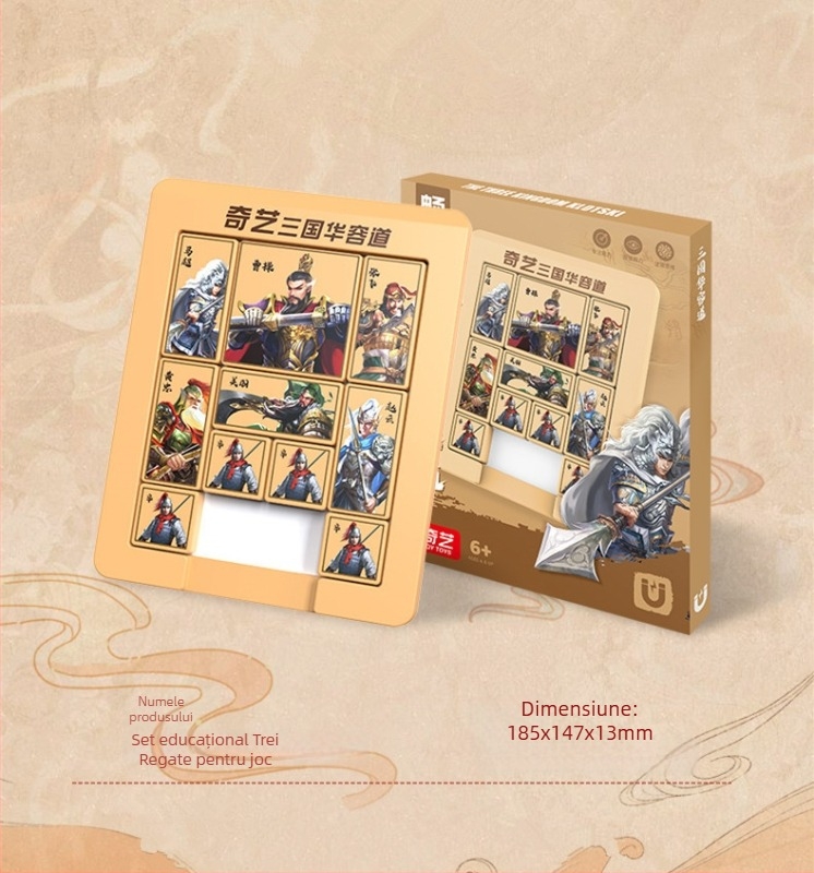 Puzle magnetic Huarong Road pentru copii – plastic, puzzle glisant magnetic, vârsta 7–14 ani, configurații 8/15/24/35/48, antrenament pentru răbdare