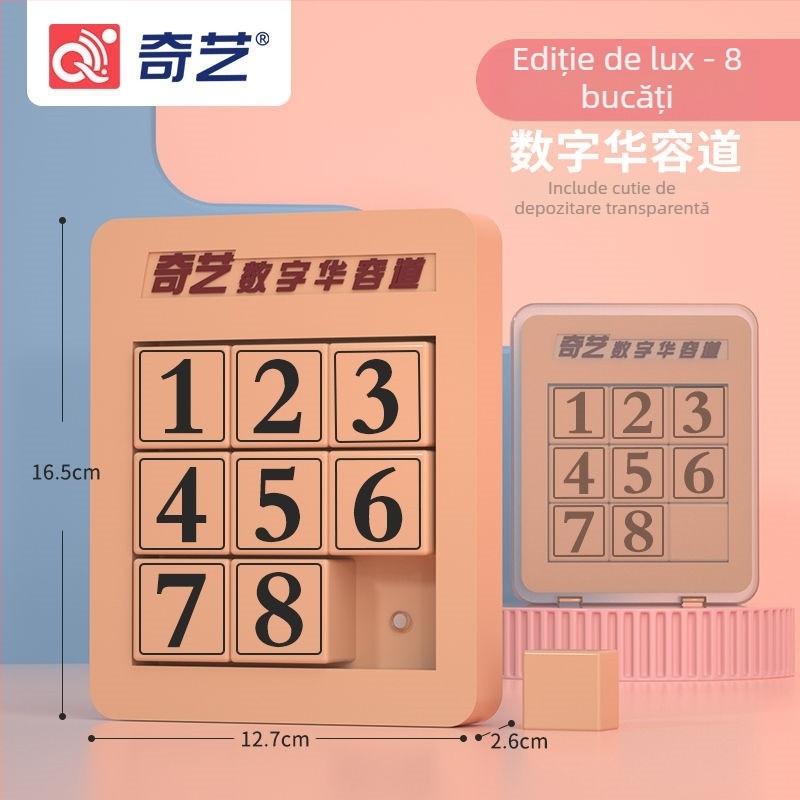 Puzle magnetic Huarong Road pentru copii – plastic, puzzle glisant magnetic, vârsta 7–14 ani, configurații 8/15/24/35/48, antrenament pentru răbdare