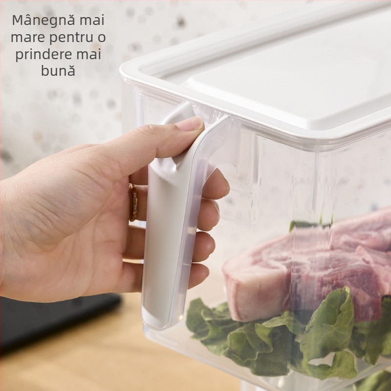 Cutie de depozitare pentru frigider – plastic alimentar, păstrarea prospețimii, depozitare pentru ouă și legume, potrivită pentru congelare
