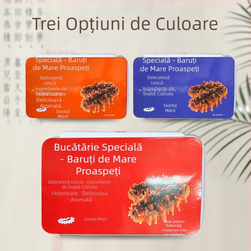 Cutie de ambalaj pentru castravetele de mare – portabilă, păstrează prospețimea, sigilare etanșă – plastic alimentar, imprimare logo