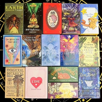 Set de cărți Tarot și Oracol - Parech, hârtie lucioasă, cutie colorată, pentru vârsta 7–14 ani
