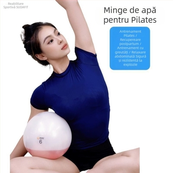 Minge de Pilates pentru antrenamentul mușchilor pelvieni – minge moale, umplută cu apă, din PVC, pentru reabilitare postpartum