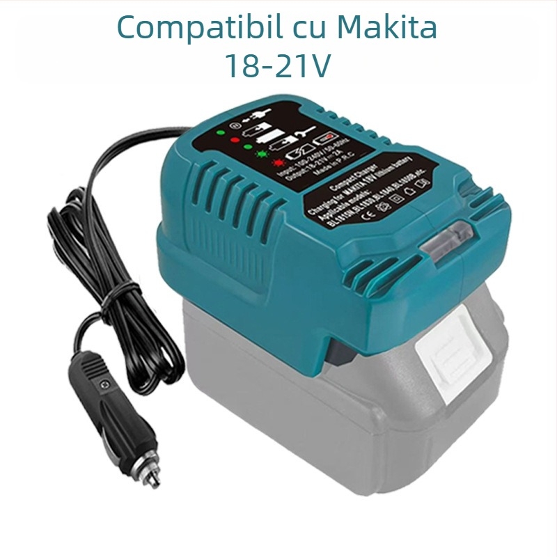 Rich core încărcător mini-portabil de baterii pentru Makita, Miwochi, DeWalt, Black & Decker și Hans - 18V 1.5A, intrare AC 110–230V