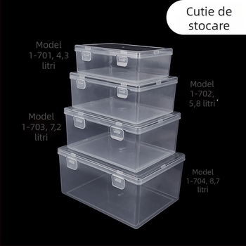 Cutie de organizare PP pentru birou cu capac rabatabil pentru piese hardware, personalizabilă, model L23#31