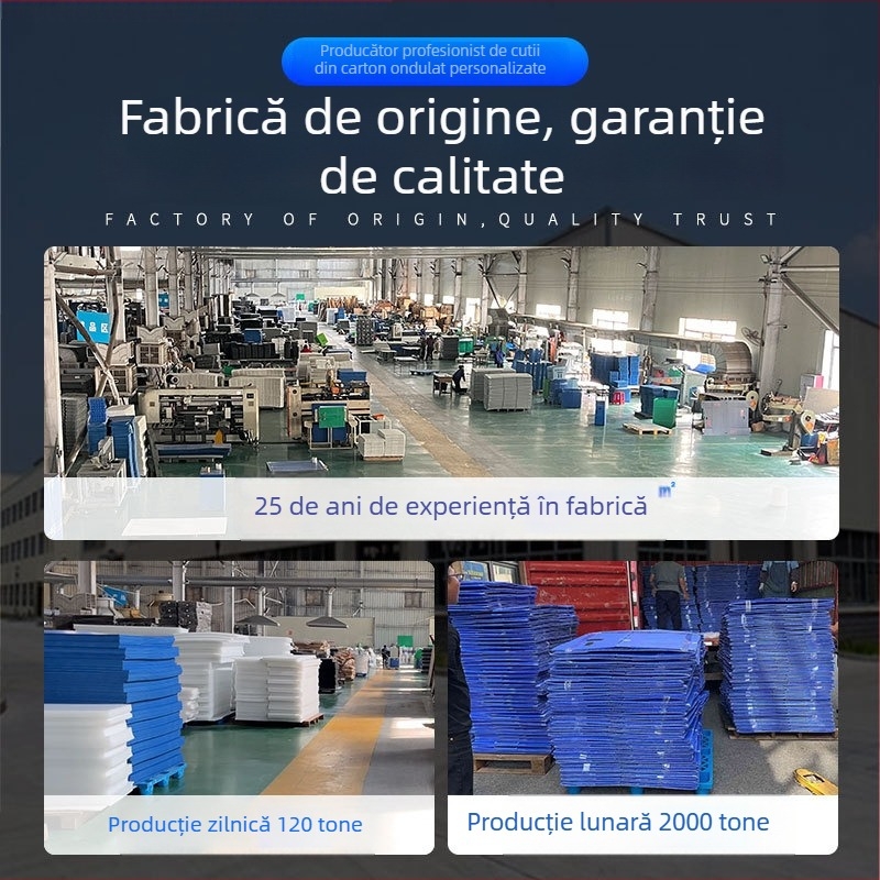 Cutii plastice cu panouri goale, pliabile, personalizabile pentru transport, depozitare și mutare