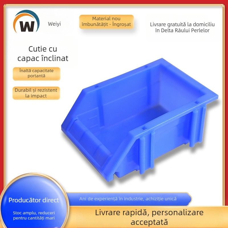 Set cutii plastice cu deschidere în unghi – cutii pentru piese și șuruburi, cutii pentru componente, dulap modular pentru unelte