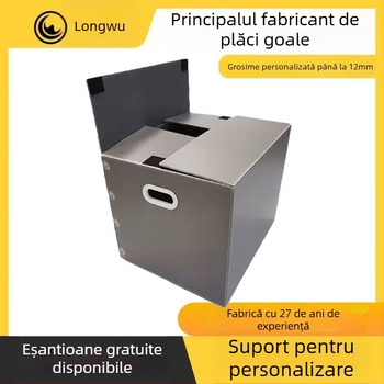 Cutie de mutare din plastic PP cu nucleu gol, reutilizabilă pentru depozitare și împachetare, dimensiuni interioare/exterioare personalizabile, grosimea pereților 2–12 mm, antistatice