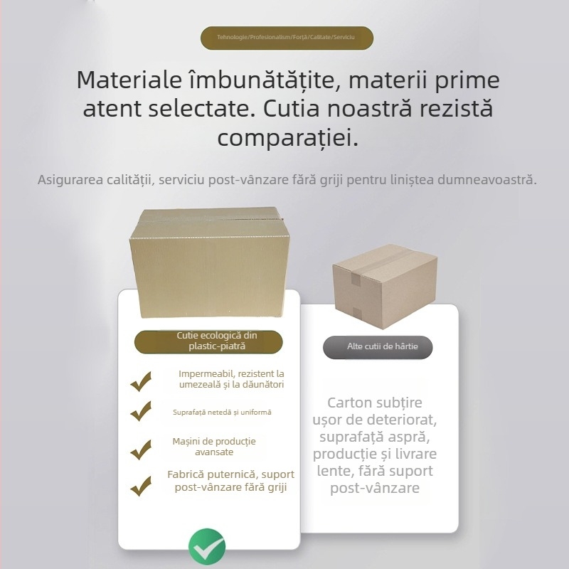 Cutie de transfer din plastic cu placă ondulată grafen, reutilizabilă, fără miros, pentru fructe și legume, lanț de frig