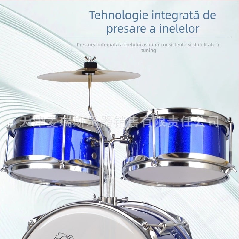 MAIREX kit de tobe pentru copii începători, material Birch, 5 tobe, stil All-in-One, Model: Set de tobe pentru copii, Potrivit pentru copii și adolescenți