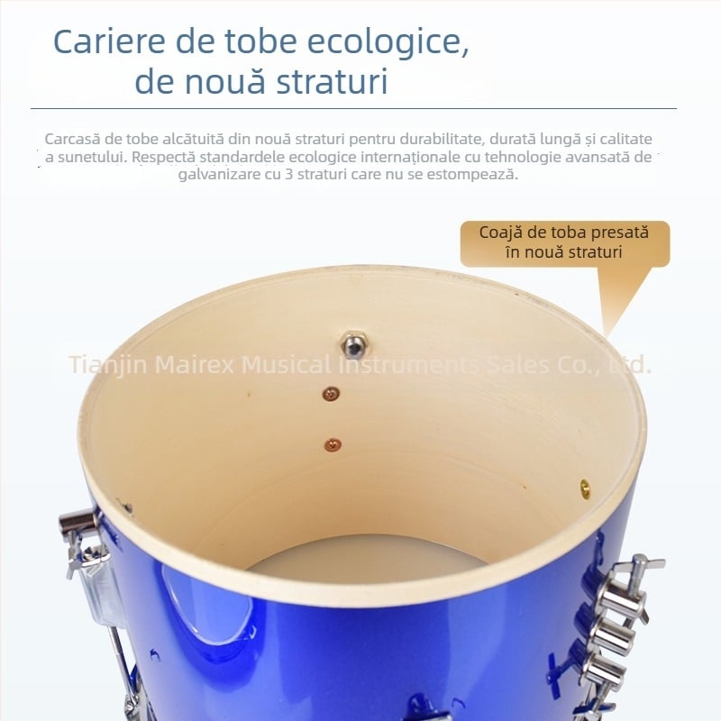 MAIREX kit de tobe pentru copii începători, material Birch, 5 tobe, stil All-in-One, Model: Set de tobe pentru copii, Potrivit pentru copii și adolescenți