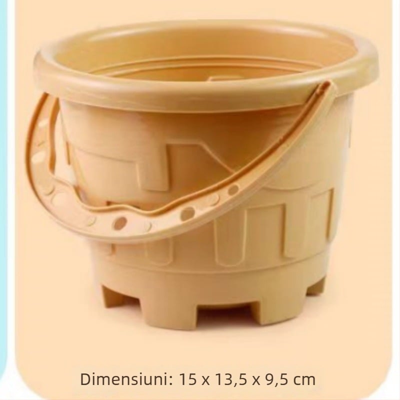 Set de jucării pentru plajă cu lopată de nisip și unelte de săpat, din plastic, pentru joacă în nisip și în apă, pentru copii 4–6 ani, include un cărucior pentru nisip