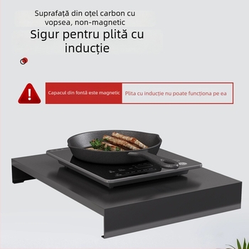 Raft de bucătărie și poliță pentru plita cu inducție, bază pentru aragaz — portabil, fără instalare, multifuncțional, oțel carbon, design modern minimalist