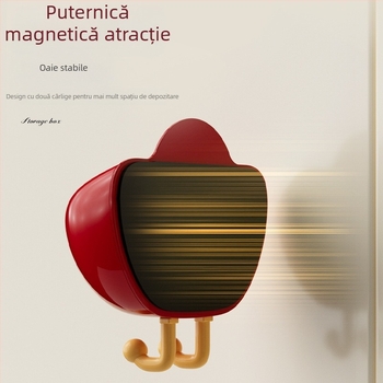 Cutie magnetică de depozitare pentru frigider — depozitare pe partea externă, material PP, organizator de depozitare