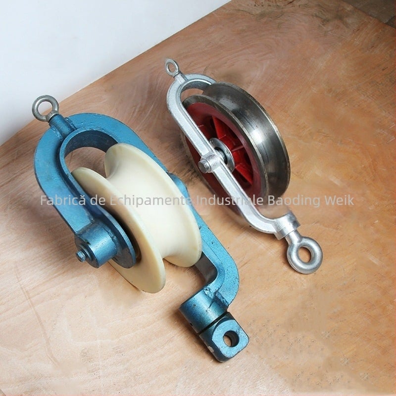 Line stringing trolley cu roți duble (sus-jos) pentru construcții electrice — Wienke, Electric Power Construction, Pressed Line Skateboard, Cod 4018, Live Work