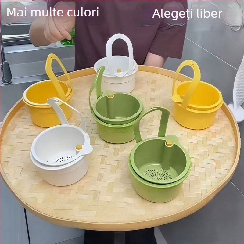 Coș suspendat pentru scurgere la chiuvetă – Material PP, pentru separarea resturilor alimentare și spălarea fructelor