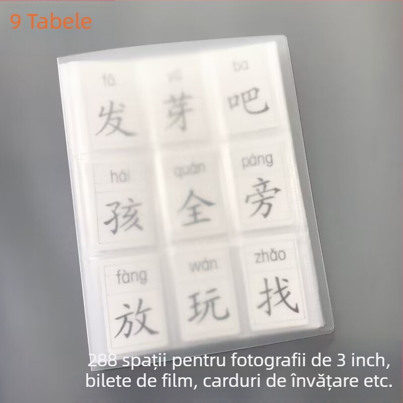 Album de carduri cu grilă 9, 30 pagini interioare PP, 11 găuri, model de 3 inch, personalizabil