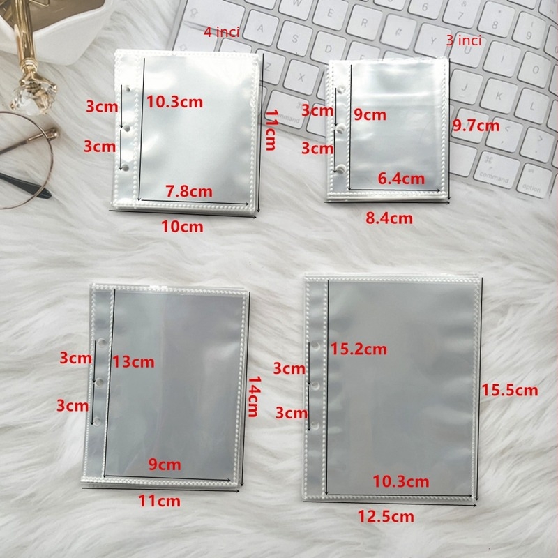 Huihe Binder PP Transparent cu 3 găuri, distanța dintre găuri 3 cm, 20 de foi