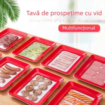 Cutie din plastic cu închidere prin vid, etanșă, stivuabilă, pentru congelare și refrigerare