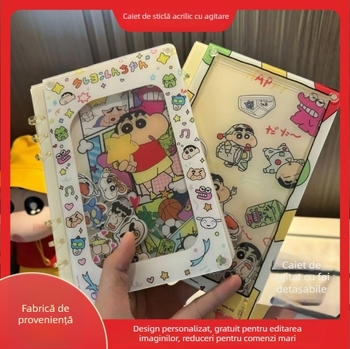 Notebook acrilic cu foi detașabile Cy016 – Chaoyan Acrylic, personalizabil, pagini interioare din Dowling hârtie, găuri rotunde, imprimare logo disponibil